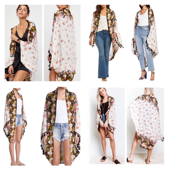 Free People Bali Wrapped In Blooms Shawl.  NWT. - Picture 2 of 8